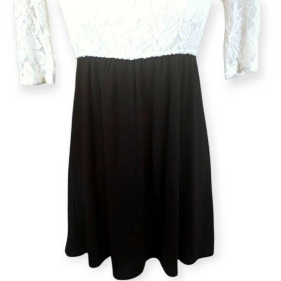 SPEECHLESS CREAM LACE & BLACK DRESS SZ.3 EUC. - Picture 3 of 6